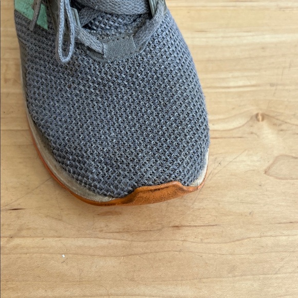 Adidas Kids Gray Sneakers with Pink and Green Accents - Picture 3 of 6